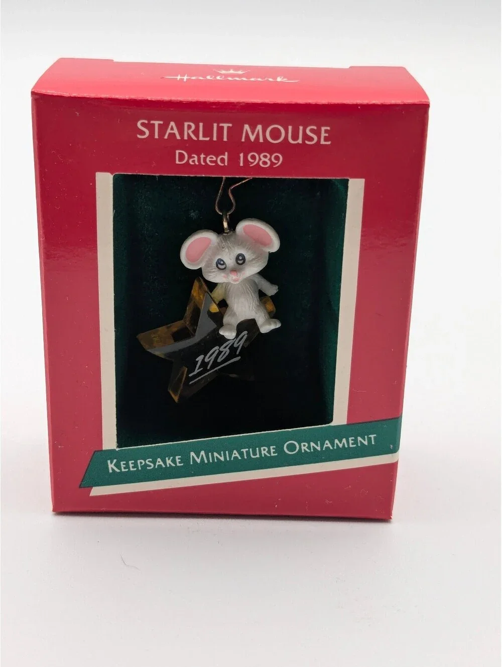Hallmark Keepsake Starlit Mouse Miniature Ornament 1989, New in Box